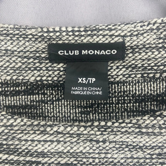 Club Monaco Split Side Grey Tweed Woven Tunic Sweater Size XS - Picture 3 of 7